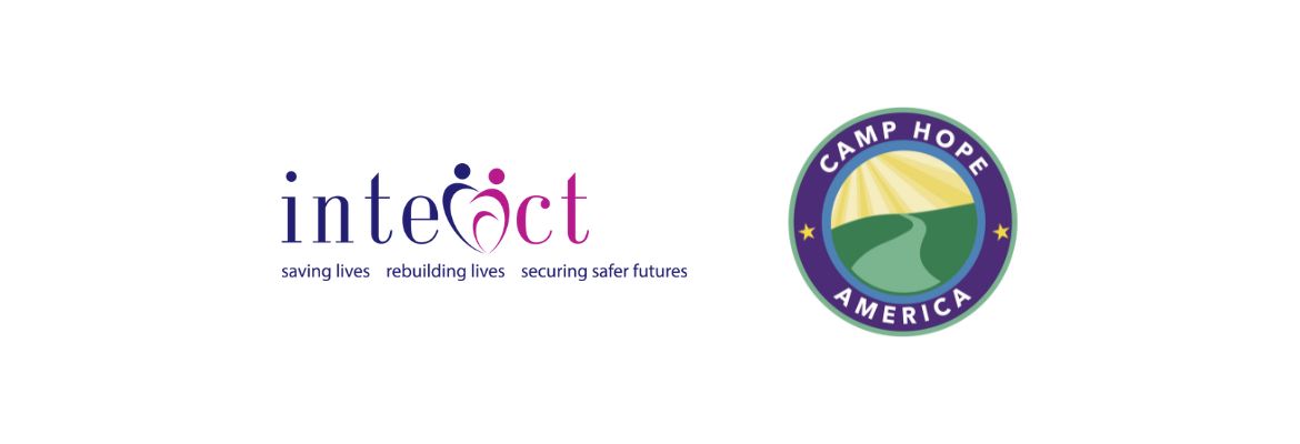 InterAct logo and Camp Hope America logo.