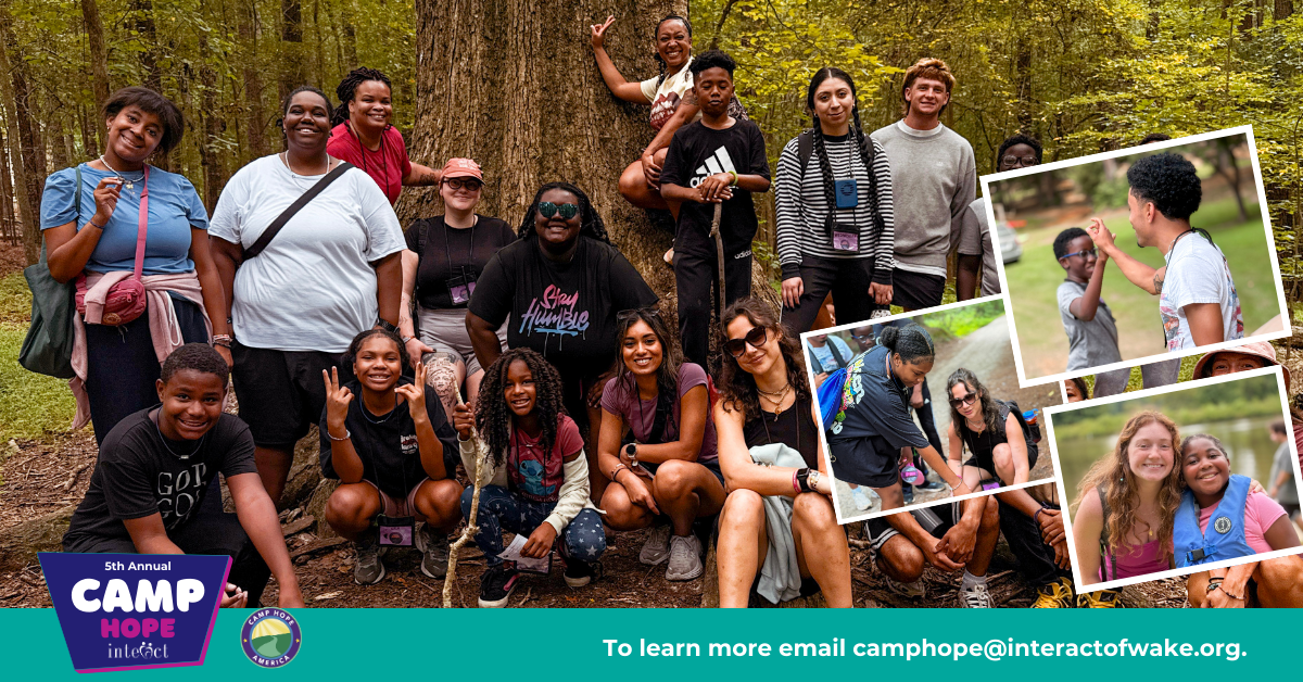 Camp Hope counselors and photos of camp hope campers enjoying camp experiences.